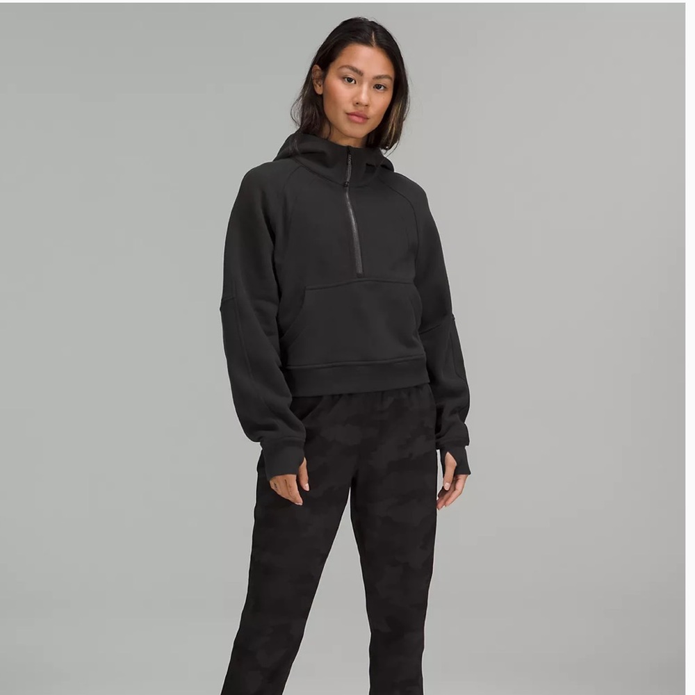 Lululemon Scuba Oversized Half-Zip Hoodie in Black Size Medium